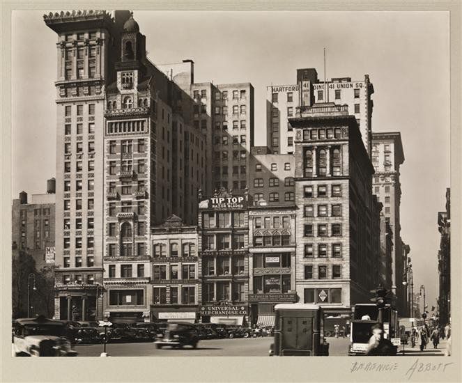 Union Square West, nos. 31-41, including (from left to right) the Metropolis Bank, the Union Building and the Hartford Building.